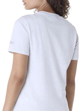 Camiseta New Era Athletics gris para mujer