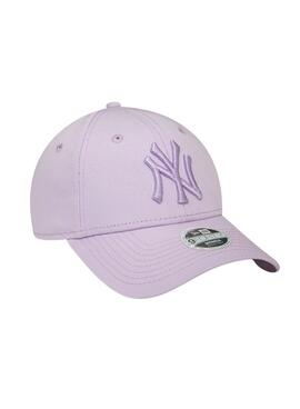 Gorra New Era Yankees lila para mujer