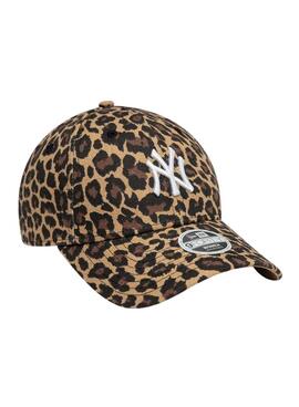 Gorra New Era Leopard marrón para mujer