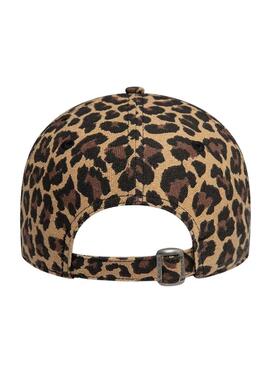 Gorra New Era Leopard marrón para mujer