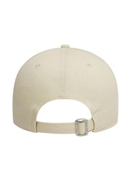 Gorra New Era Metallic Logo beige para mujer