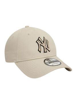 Gorra New Era Outline beige para hombre y mujer