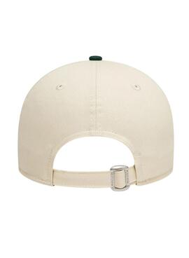 Gorra New Era Colour Block beige y verde para hombre