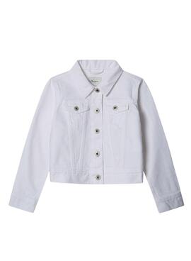 Chaqueta vaquera Pepe Jeans blanco para niña