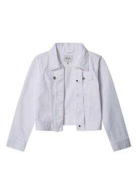 Chaqueta vaquera Pepe Jeans blanco para niña