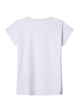 Camiseta Pepe Jeans Bloomy blanco para niña