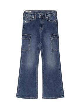 Pantalón vaquero Pepe Jeans flare cargo para niña