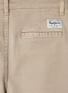 Bermudas Pepe Jeans chino beige para niño