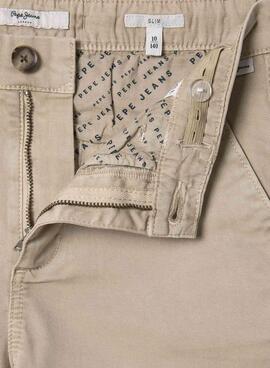 Bermudas Pepe Jeans chino beige para niño