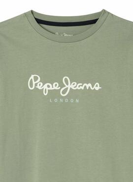 Camiseta Pepe Jeans New Art verde para niño