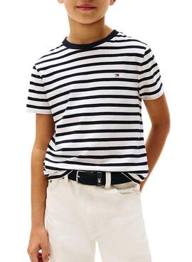 Camiseta Tommy Hilfiger rayas marino y blanco 