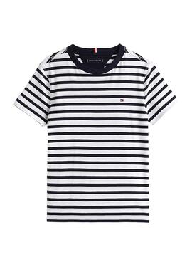 Camiseta Tommy Hilfiger rayas marino y blanco 