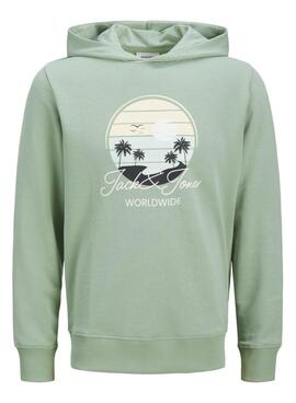 Sudadera Jack and Jones Palm verde para hombre