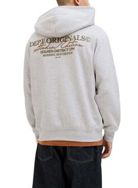 Sudadera Jack and Jones Islington blanco para hombre