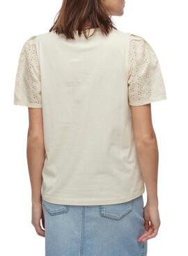 Camiseta Vila Merry beige para mujer