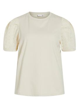 Camiseta Vila Merry beige para mujer