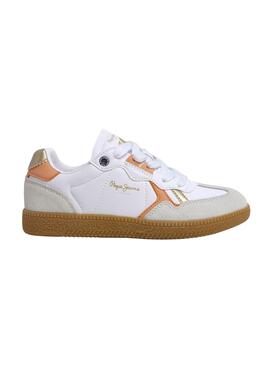 Zapatillas Pepe Jeans Ball retro blanco para niña