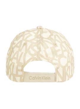 Gorra Calvin Klein Monologo beige para niña