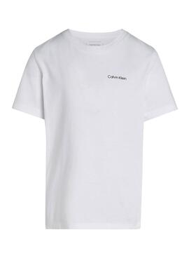 Camiseta Calvin Klein básica blanco para niño