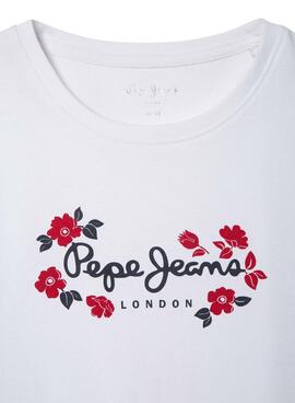 Camiseta Pepe Jeans Maisie blanco para niña