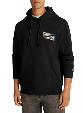 Sudadera Tommy Jeans Tiger negro para hombre