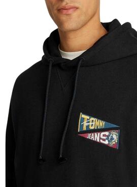 Sudadera Tommy Jeans Tiger negro para hombre