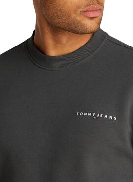 Sudadera Tommy Jeans Linear negro para hombre