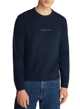 Jersey Tommy Jeans Linear marino para hombre