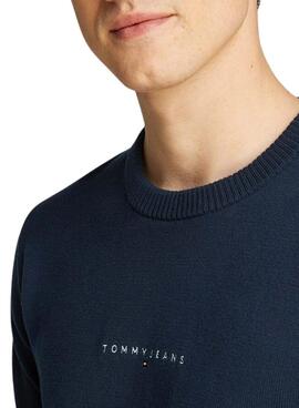 Jersey Tommy Jeans Linear marino para hombre