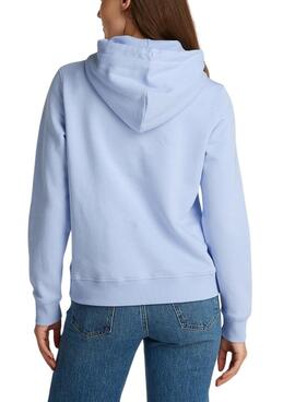 Sudadera Tommy Jeans Linear Hoodie azul para mujer