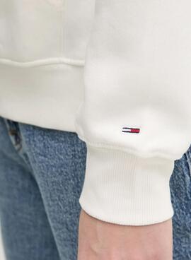 Sudadera Tommy Jeans Ess Logo blanco para mujer