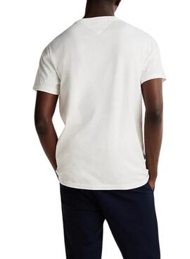 Camiseta Tommy Jeans Varsity Pop blanco para hombre