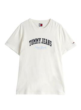 Camiseta Tommy Jeans Varsity Pop blanco para hombre