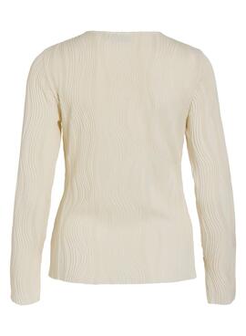 Top Vila Vinira beige para mujer