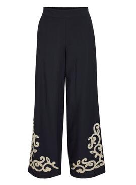 Pantalón Vila Polene negro para mujer