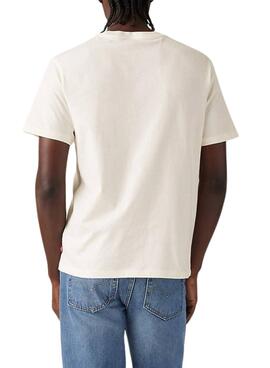 Camiseta Levis Classic Graphic beige para hombre