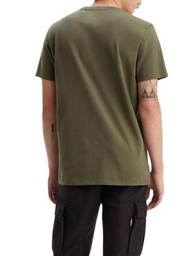 Camiseta Levis Housemark Graphic verde para hombre