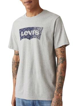 Camiseta Levis Classic Graphic gris para hombre