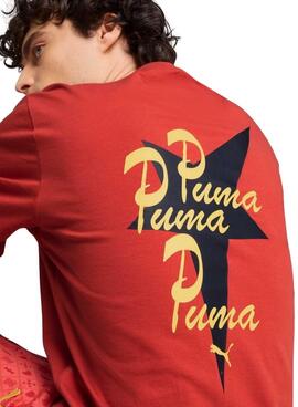 Camiseta Puma Road To Unity rojo para hombre