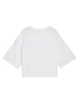 Camiseta Puma Leo Luxe blanco para mujer