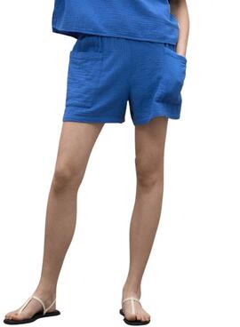 Short Ecoalf Yera azul para mujer