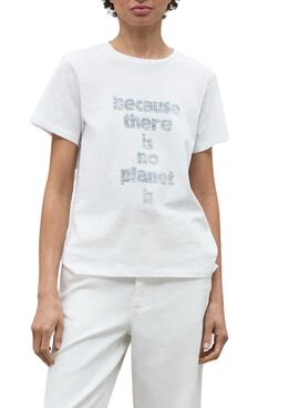 Camiseta Ecoalf Galende blanco para mujer