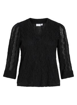 Blusa Vila Vilumena negro para mujer