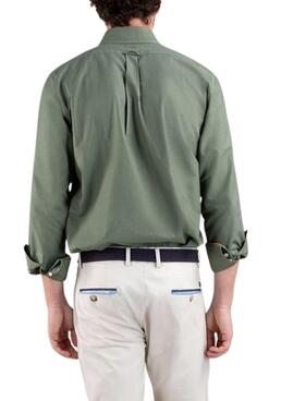 Camisa El Ganso Garment Dyed verde para hombre