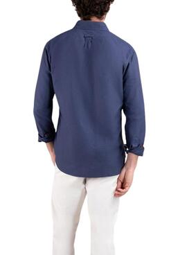 Camisa El Ganso Garment Dyed marino para hombre