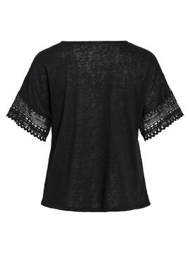 Camiseta Vila Vinulan negro para mujer