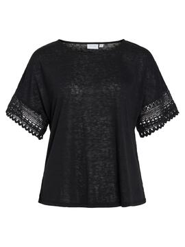 Camiseta Vila Vinulan negro para mujer