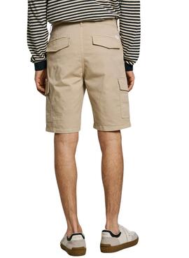 Bermuda Pepe Jeans Seasonal Cargo beige para hombre