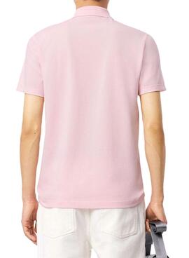 Polo Lacoste rosa regular para hombre