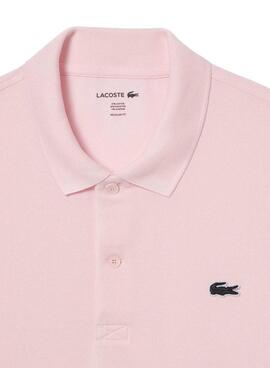 Polo Lacoste rosa regular para hombre